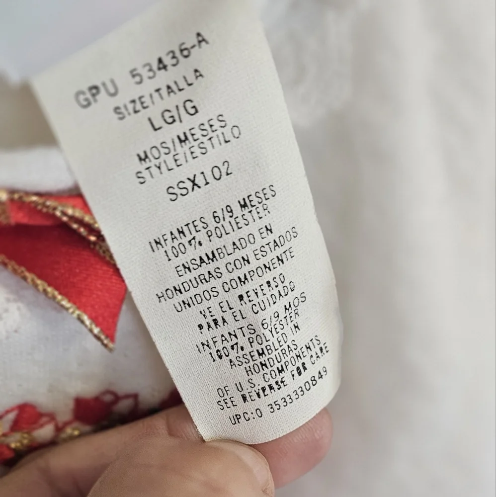 Vintage Smart Steps 6-9 Mos My First Christmas Onesie - Picture 4 of 6